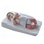 Perna antireflux, BabyJem, Reflux Pillow, Multifunctionala, Cu husa detasabila, 43 x 66 x 12 cm, Gri - 2