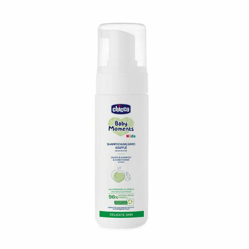 Sampon si balsam tip spuma Chicco Baby Moments Kids, 150ml, 0luni+