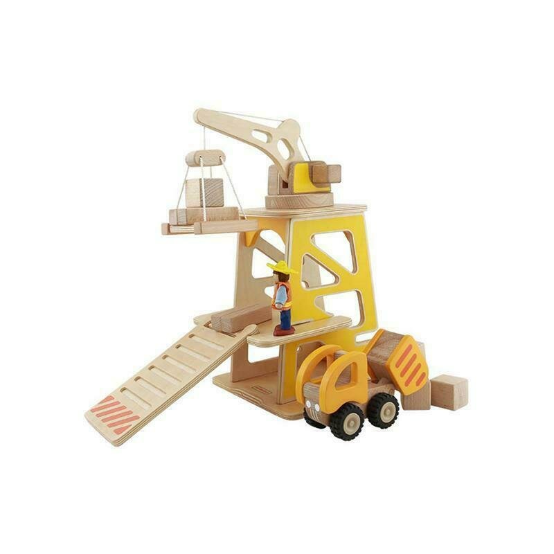 Masterkidz - santier de constructii de jucarie, din lemn, +3 ani,