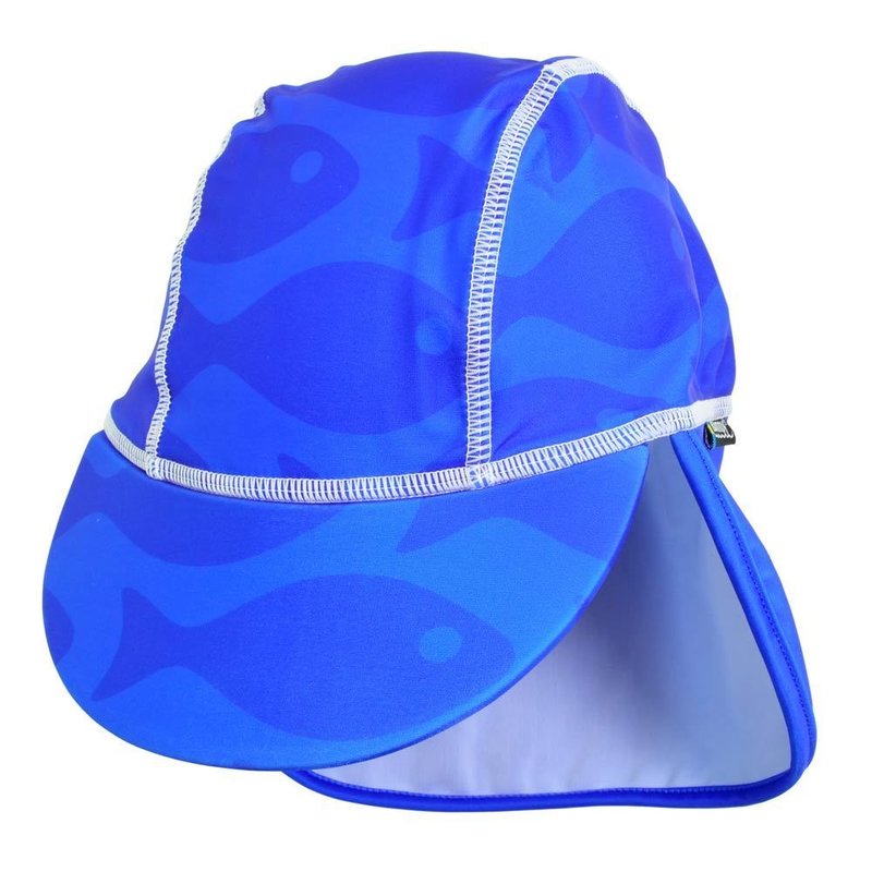 Swimpy - sapca fish blue , protectie uv , 0-1 ani