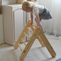 Scara din lemn pentru copii - Triunghi de catarare tip Pikler Montessori, Natural, MeowBaby - 2