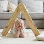 Scara din lemn pentru copii - Triunghi de catarare tip Pikler Montessori, Natural, MeowBaby - 3