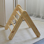 Scara din lemn pentru copii - Triunghi de catarare tip Pikler Montessori, Natural, MeowBaby - 4