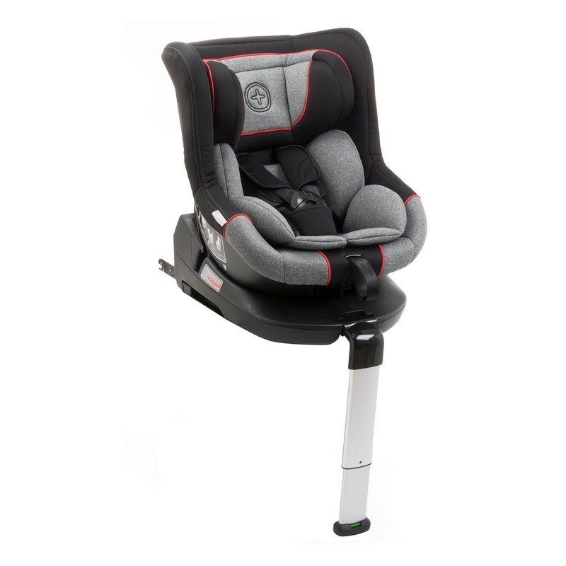 Scaun auto BABYAUTO MORE LENNOX Isofix rotatie 360 grade picior suport 0-18 kg Gri Rosu