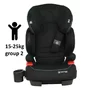 Scaun auto, Bebe Stars, Magic, Grupele 2/3, 15-36 kg, Tehnologie Isofix, Spatar reglabil, Tetiera reglabila, Scaun confortabil din spuma, Conform cu ECE R44/04, Grey - 3