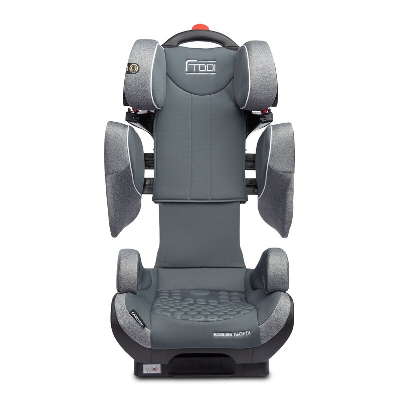 Caretero - scaun auto frodi spatar reglabil, protectie laterala, 15-36 kg, cu isofix, gri