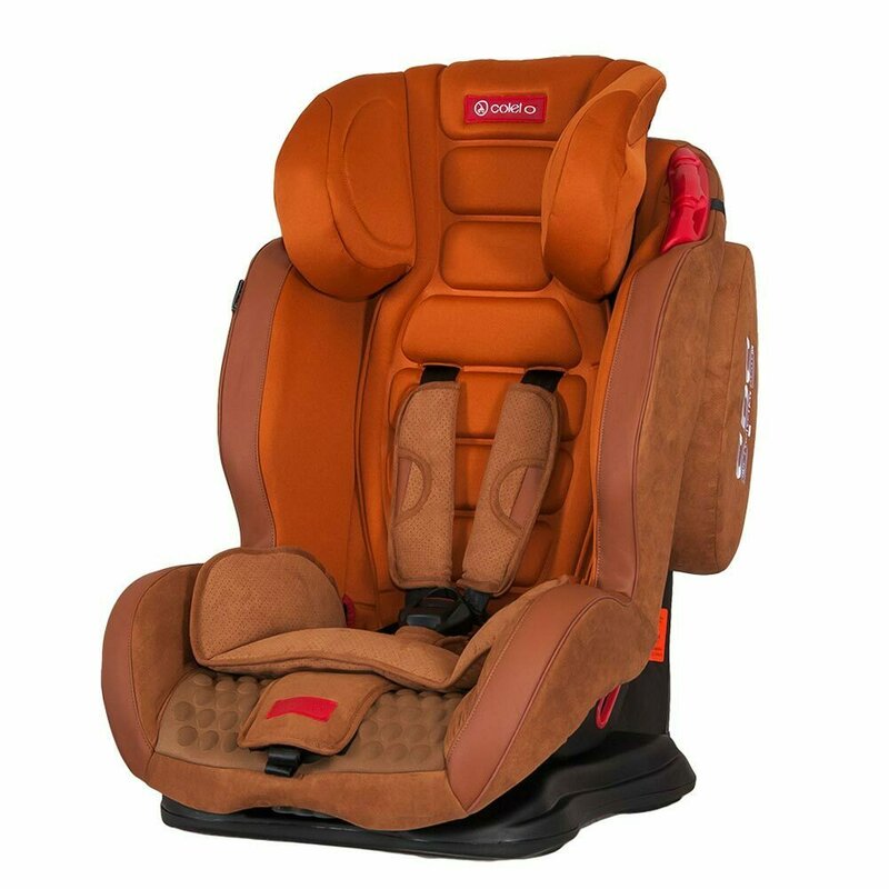 Coletto - scaun auto corto spatar reglabil, protectie laterala, 9-36 kg, portocaliu