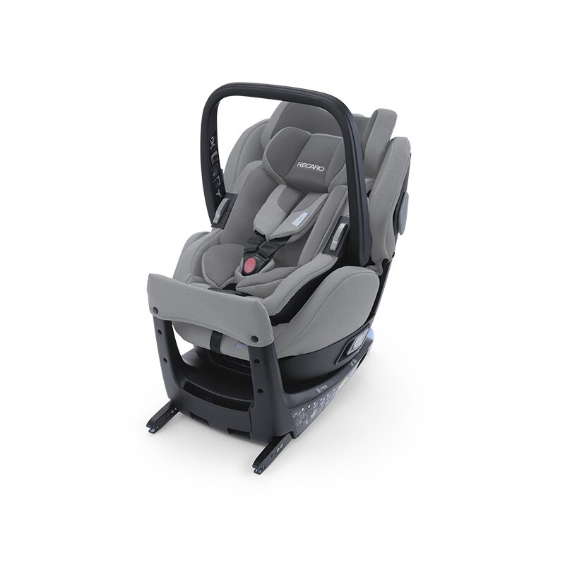 Recaro - Scaun auto Salia Elite Prime Silent Spatar reglabil, Protectie laterala, Rotire 360 grade, 0-18 Kg, Gri