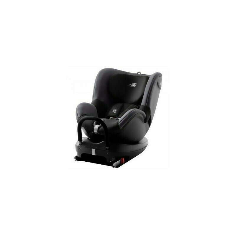 Britax-romer - scaun auto dualfix 2r ash , spatar reglabil, protectie laterala, rotire 360 grade, 0-18 kg, cu isofix, negru