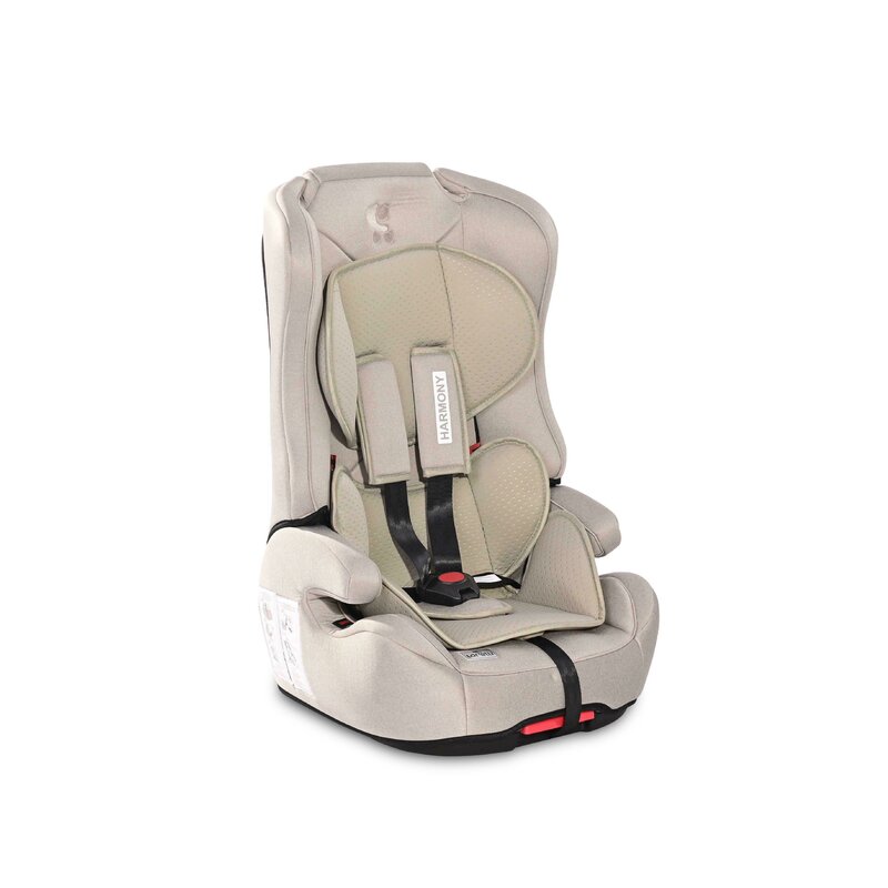 Lorelli - Scaun auto Harmony Spatar reglabil, Spatar detasabil String, 9-36 Kg, cu Isofix, Bej