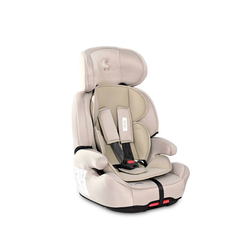Scaun auto iris spatar reglabil, spatar detasabil string, 9-36 kg, cu isofix, bej