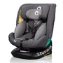 Scaun auto, Lionelo, Bastiaan One i-Size, 4 in 1, Protectie laterala, Cu spatar inclinabil in 4 pozitii, Cu tetiera reglabila in 13 pozitii, Rotire 360 grade, Top Tether, 0-36 Kg, 40-150 cm, Cu Isofix, Conform cu ECE R129, Gri