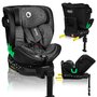 Scaun auto, Lionelo, Harmony i-Size, Rotire 360 grade, Protectie laterala, Cu spatar reglabil in 5 pozitii, Cu tetiera reglabila in 12 pozitii, 0-36 Kg, 40-150 cm, Cu Isofix, Husa din bambus, Conform cu ECE R129, Gri inchis - 3