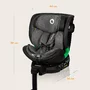 Scaun auto, Lionelo, Harmony i-Size, Rotire 360 grade, Protectie laterala, Cu spatar reglabil in 5 pozitii, Cu tetiera reglabila in 12 pozitii, 0-36 Kg, 40-150 cm, Cu Isofix, Husa din bambus, Conform cu ECE R129, Gri inchis - 34