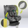 Scaun auto, Lionelo, i-Size Braam, 0-36 Kg, 40-150 cm, Cu isofix si picior de fixare, Protectie laterala, Rotire 360 grade, Ajustare spatar in 5 pozitii, Tetiera reglabila in 14 trepte, Conform cu standardul european de securitate R129, Gri - 42