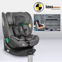 Scaun auto, Lionelo, i-Size Braam, 0-36 Kg, 40-150 cm, Cu isofix si picior de fixare, Protectie laterala, Rotire 360 grade, Ajustare spatar in 5 pozitii, Tetiera reglabila in 14 trepte, Conform cu standardul european de securitate R129, Gri - 45