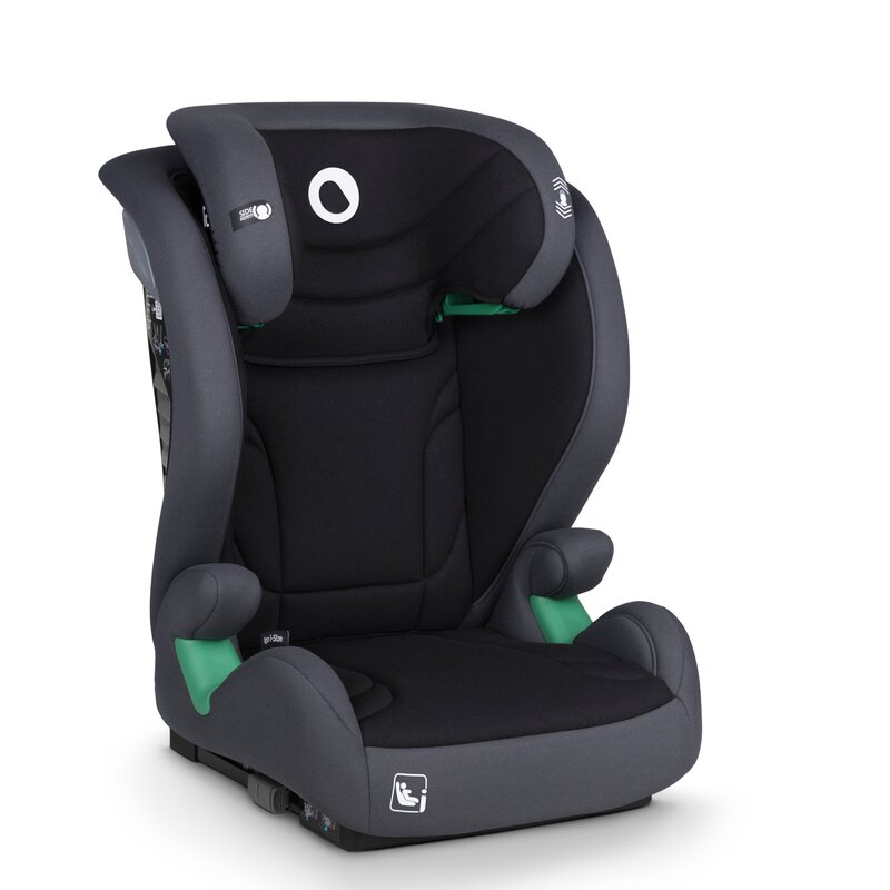 Scaun auto, Lionelo, i-Size Igo, 100- 150 cm, Cu isofix, Protectie laterala, Ajustare spatar in 2 pozitii, Tetiera Tri-Guard reglabila in 11 pozitii, Conform cu standardul european de securitate R129, Gri