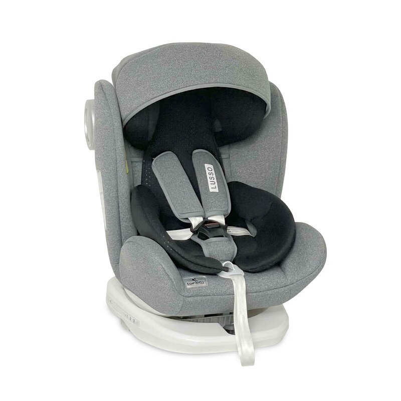 Lorelli - scaun auto lusso sps, spatar reglabil, protectie laterala, rotire 360 grade, 0-36 kg, cu isofix, gri