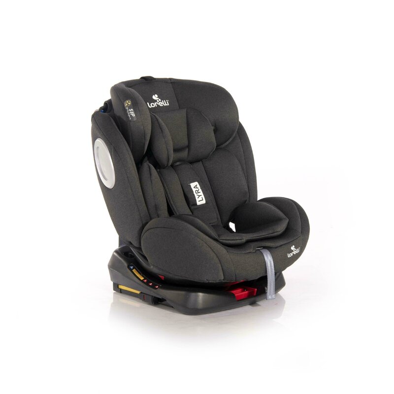 Lorelli - scaun auto lyra spatar reglabil, pozitie de somn, rotire 360 grade, 0-36 kg, cu isofix, negru