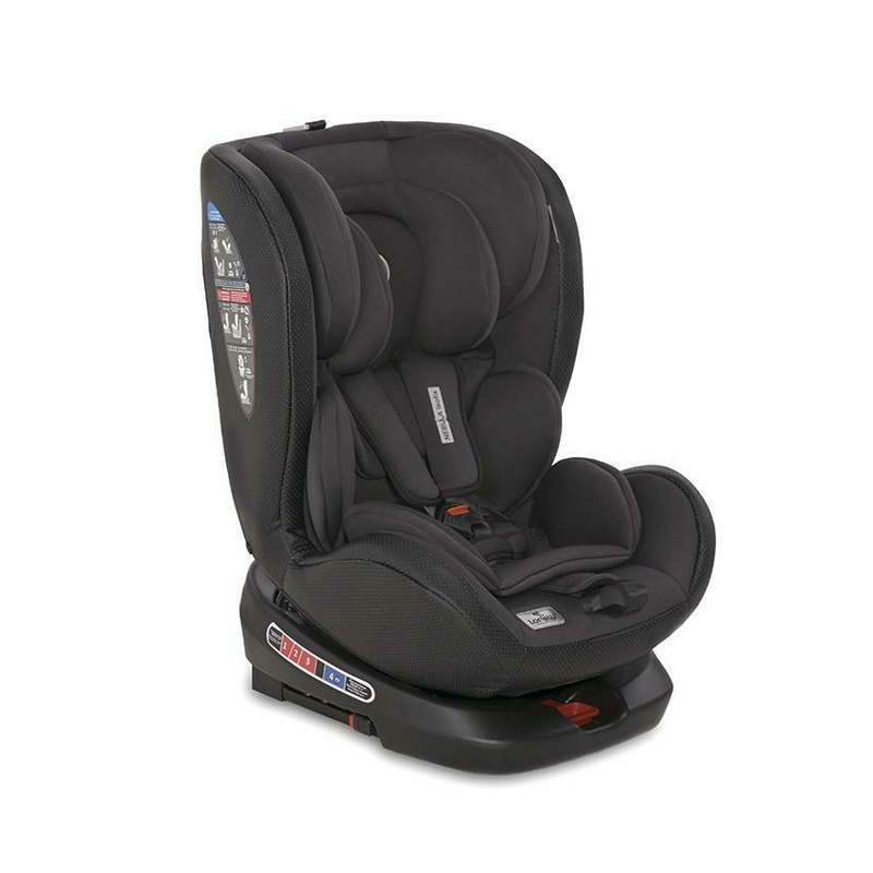 Scaun auto, Nebula, Isofix, rotativ 360 grade, 0-36 kg, Black Leather