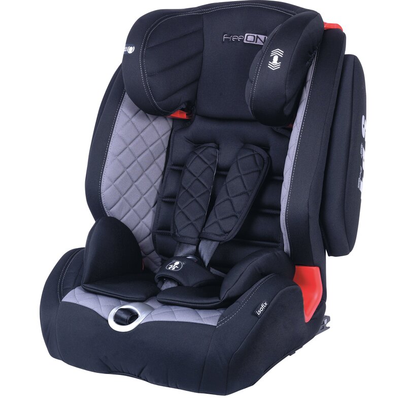 Scaun auto pentru copii, future, pentru grupele de greutate 9-36 kg, tehnologie isofix, centura top tether, protectie laterala, spatar si tetiera reglabile, spatar detasabil, freeon, grey