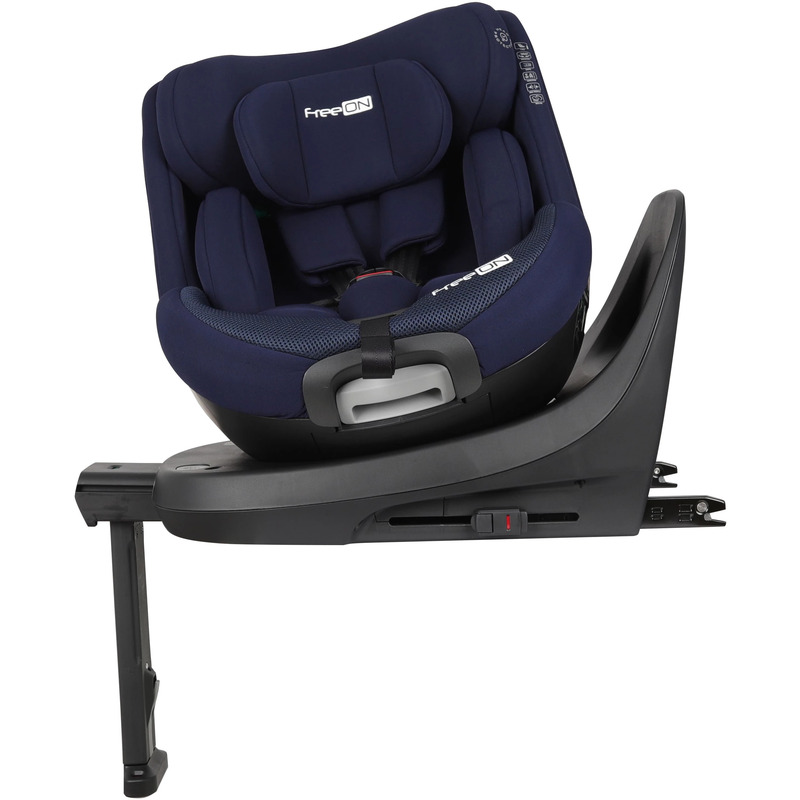 Scaun auto, FreeON, Lotus, Pentru copii, Nastere - 125 Cm, Rotire 360° grade, Tehnologie Isofix I-Size, Spatar reglabil, Conform cu standardul european de securitate ECE R129, Blue