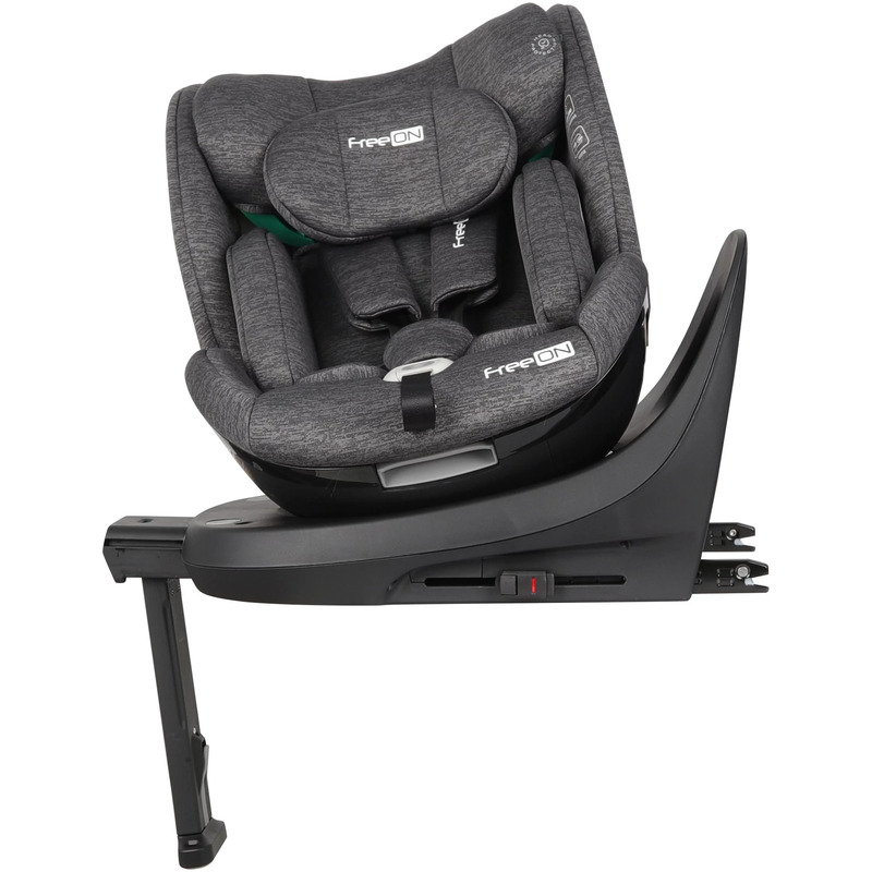 Scaun auto, FreeON, Space, Pentru copii, I-size, Nastere - 150 Cm, Rotire 360° grade, Tehnologie Isofix I-Size, Spatar reglabil, Conform cu standardul european de securitate ECE R129, Grey