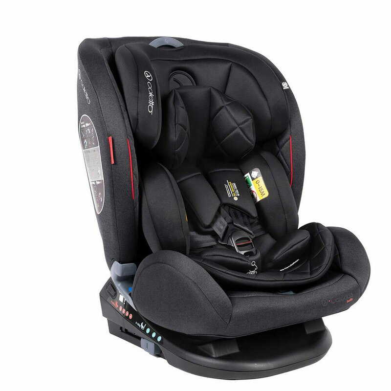scaun auto bebe cu pozitie de somn Coletto - Scaun auto Cascade Spatar reglabil, Pozitie de somn, Protectie laterala, 0-36 Kg, Negru
