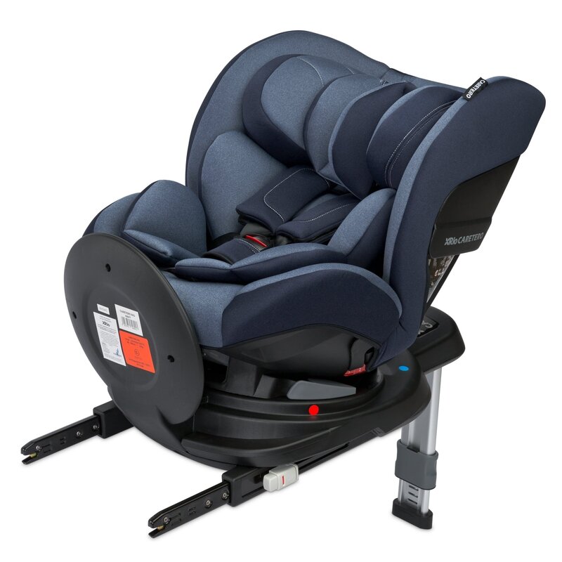 Caretero - scaun auto rio i-size spatar reglabil, rotire 360 grade, 0-18 kg, cu isofix, albastru