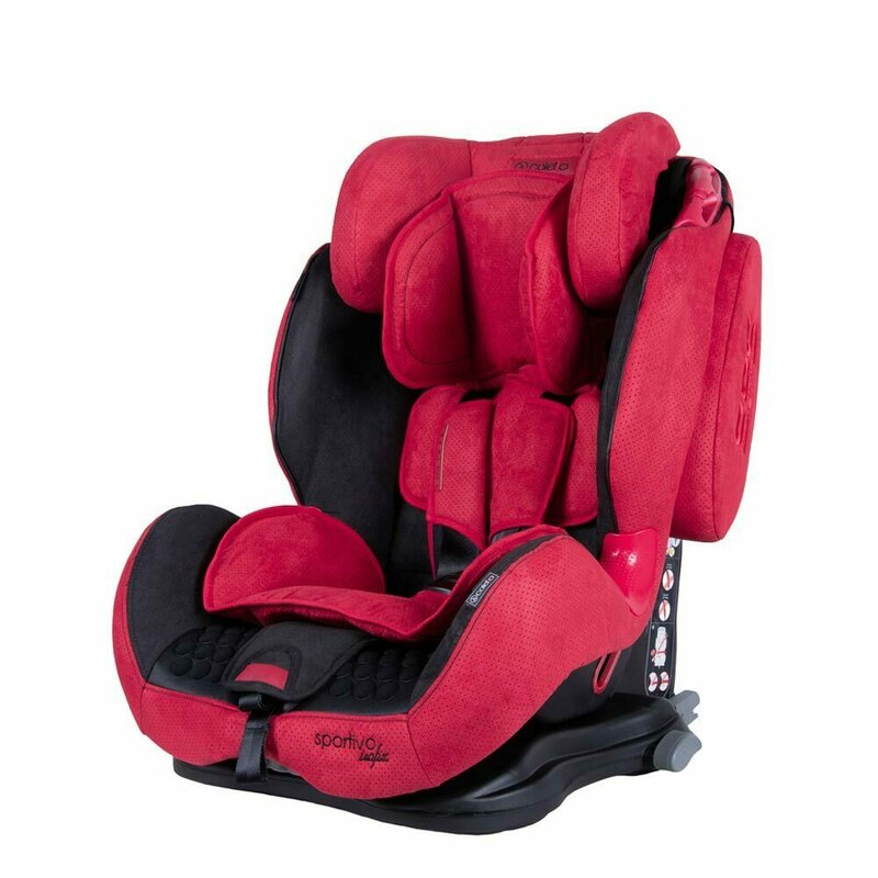 scaun auto copii cu pozitie de somn Coletto - Scaun auto Sportivo Spatar reglabil, Pozitie de somn, Protectie laterala, 9-36 Kg, Rosu