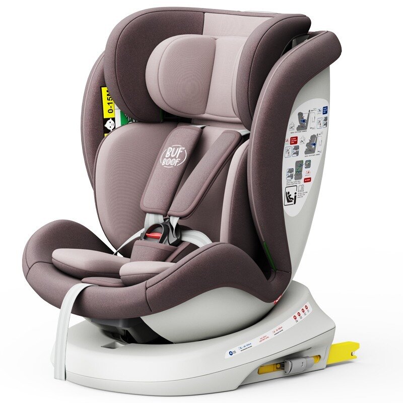 Scaun Auto Tweety Plus DELUXE BUF BOOF iSIZE LightRed cu Isofix rotativ 360 grade 40-150 cm