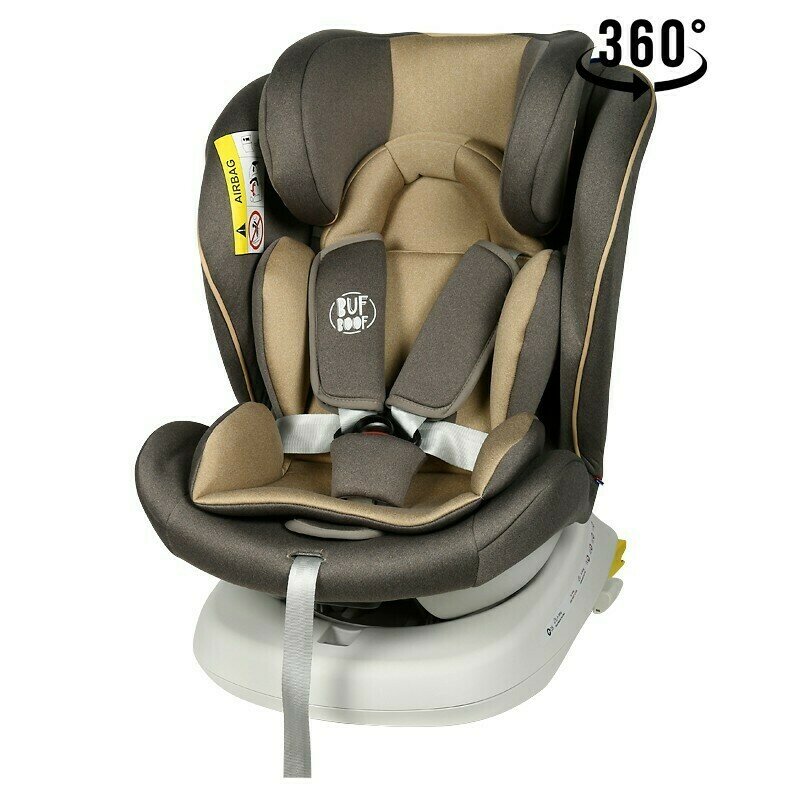 Buf boof - scaun auto tweety plus deluxe lightbrown cu isofix rotativ 360 grade 0 36 kg