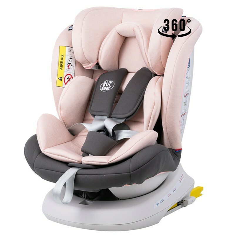 Scaun Auto Tweety Plus DELUXE BUF BOOF LightPink cu Isofix rotativ 360 grade 0 36 kg