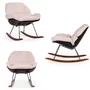 Scaun balansoar Childhome Negru Alb - 2