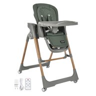 Scaun de masa 2 in 1, Bebe Stars, Serenna, Poate fi utilizat ca si leagan pentru copii, Cu telecomanda, Conform cu  EN12790-1,2:2023, EN71-3:2019+A1:2021, EN14988:2017+A2:2024, Green