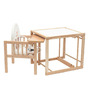 Scaun de masa, New Baby, 2 in 1, Transformabil in masuta si scaun, Din lemn, Inaltime 93 cm, Victory Natur - 2