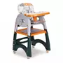 Scaun de masa 2 in 1 pentru copii Ecotoys HA-033 - Portocaliu - 1