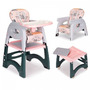 Scaun de masa 2 in 1 pentru copii Ecotoys HA-033 - Roz - 2