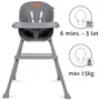 Scaun de masa 4 in 1 Kidwell EATAN Gray - 4