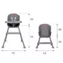 Scaun de masa 4 in 1 Kidwell EATAN Gray - 9