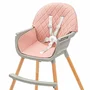 Scaun de masa, Baby Mix, Freya, Multifunctional, Pana la 15 kg, Cu tavita dubla reglabila, Cu suport pentru picioare, Usor de transportat, Conform cu EN 14988+A1:2020-07, 6-36 luni, Dusty Pink - 3