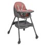 Scaun de masa, Bebe Stars, Comfy, Transformabil in scaun de joaca, Pliabil, Pana la 15 kg, Cu spatar inclinabil in 3 pozitii, Cu tavita dubla detasabila, Conform cu EN14988:2017, 6 luni+, Apple