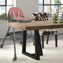 Scaun de masa, Bebe Stars, Comfy, Transformabil in scaun de joaca, Pliabil, Pana la 15 kg, Cu spatar inclinabil in 3 pozitii, Cu tavita dubla detasabila, Conform cu EN14988:2017, 6 luni+, Apple - 2