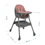 Scaun de masa, Bebe Stars, Comfy, Transformabil in scaun de joaca, Pliabil, Pana la 15 kg, Cu spatar inclinabil in 3 pozitii, Cu tavita dubla detasabila, Conform cu EN14988:2017, 6 luni+, Apple - 6