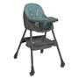 Scaun de masa, Bebe Stars, Comfy, Transformabil in scaun de joaca, Pliabil, Pana la 15 kg, Cu spatar inclinabil in 3 pozitii, Cu tavita dubla detasabila, Conform cu EN14988:2017, 6 luni+, Petrol - 1