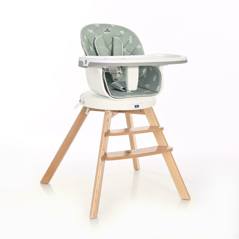 Lorelli - scaun de masa multifunctional napoli 3 in 1, cu sezut rotativ surf bears, albastru