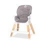 Scaun de masa, Lionelo, Mona, 4 in 1, Transformabil, Reglabil in inaltime in 3 pozitii, Conform cu standardele europene de securitate EN14988, EN16120, Stone, Resigilat - 14