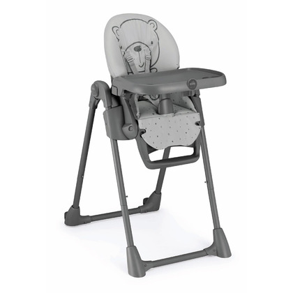 Scaun de Masa Multifunctional pentru Bebelusi si Copii, CAM   Pappananna, Inaltime Ajustabila, Varsta 6-36 luni, Pliabil, Centura de Siguranta in 5 Puncte, Depozitare, Gri