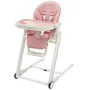 Scaun de masa, New Baby, Muka, Pliabil, Pana la 15 kg, Reglabil pe inaltime in 5 trepte, Reglare suport pentru picioare in 3 trepte, 6-36 luni, Dusty Pink - 1