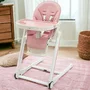 Scaun de masa, New Baby, Muka, Pliabil, Pana la 15 kg, Reglabil pe inaltime in 5 trepte, Reglare suport pentru picioare in 3 trepte, 6-36 luni, Dusty Pink - 3